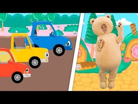 Три Машинки - Мармеладные Мишки - Учим цвета песенки для детей малышей