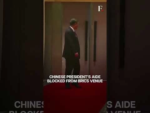 Watch: Chinese President Xi#39;s Aide Blocked From Entering BRICS Summit Venue | Subscribe to Firstpost