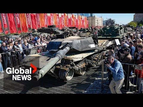 Russia displays Western tanks captured in Ukraine as quot;trophies of the Russian Armyquot;