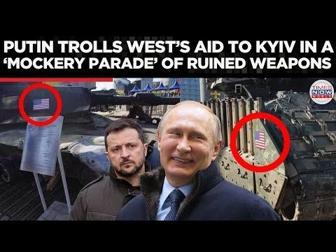 Putin Parades War Trophies Including Western Aid, Abram Tanks Captured From The Ukrainian Army