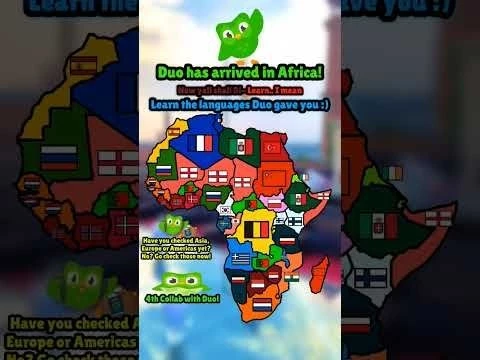 Duo visits AFRICA!#map #mapping #duolingo #ww1 #ww2 #history #historia #geo #europe #africa #fyp #o