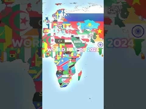 World map of 2024 vs 1945 and 1914 World map#map#shorts#mapping
