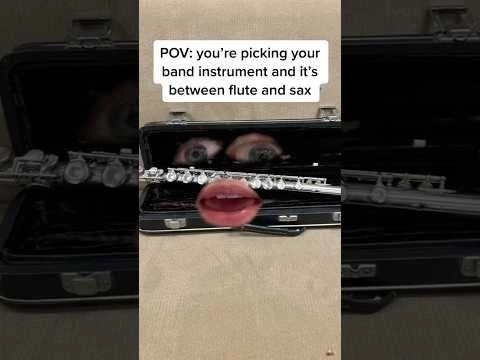 Flute never wins! #bandinstrument #band #banddirector #flute #saxophone #altosax #beginnerband