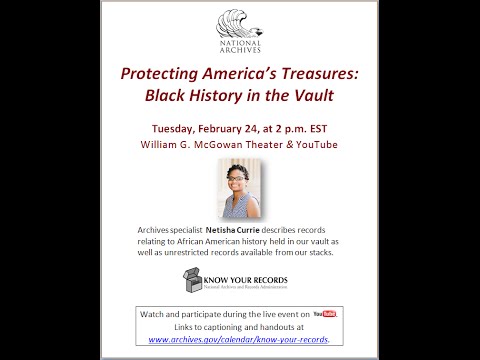 Protecting America#39;s Treasures: Black History in the Vault  (broadcast 2015 Feb. 24)