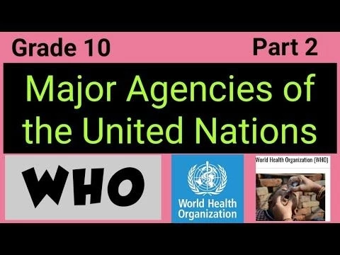 WHO | Major Agencies of the United Nations | ICSE Class 10 | #sirtarunrupani