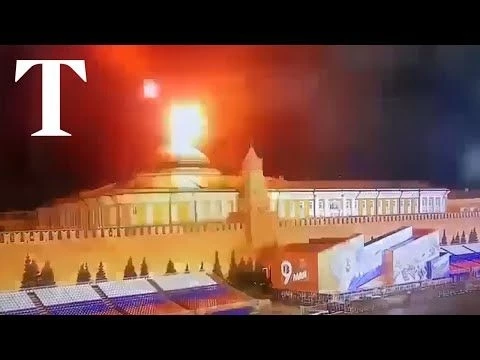 Video shows alleged Ukrainian drone strike on Moscow#39;s Kremlin