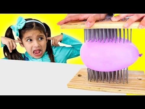 Ellie Eva  Eric Learn Science with Balloon Pop Experiments for Kids