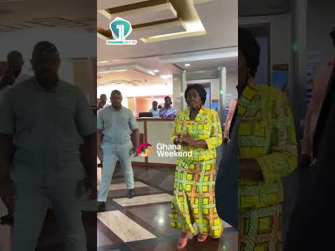 Vice President Prof. Naana Jane Opoku-Agyemang arrives ahead of the swearing-in of the new IGP