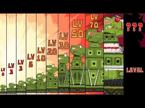 All series - KV-44 Mega Leveling + BONUS: Cartoons about tanks