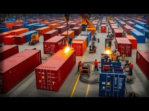 How Shipping Containers Are Made | Inside the Mega Factory That Builds the World’s Cargo Boxes