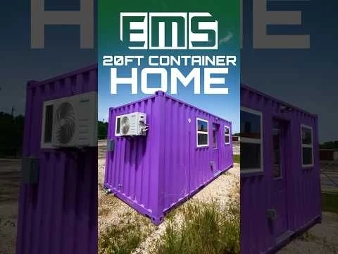 This 20 FT shipping container house by EMS Houston | #construction #shelter #shippingcontainerhomes