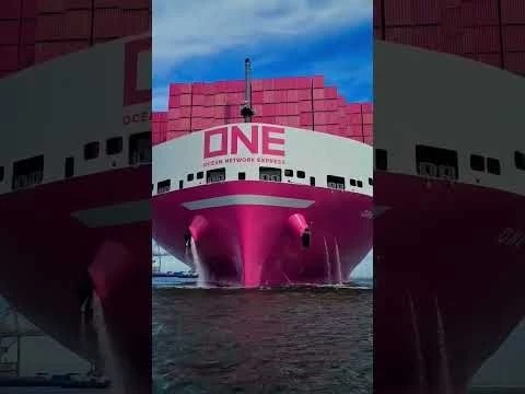 Mega Max Container Ship Maiden Voyage - ONE INNOVATION