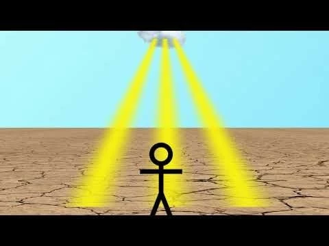 Why do sunbeams fan out? Perspective and angles.