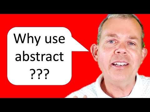 Why use an abstract class in object oriented programming?