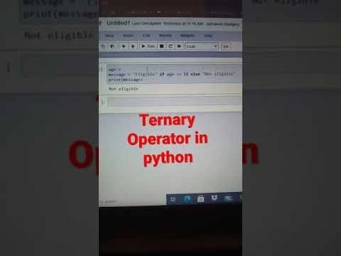 Ternary operator in Python | #Shorts