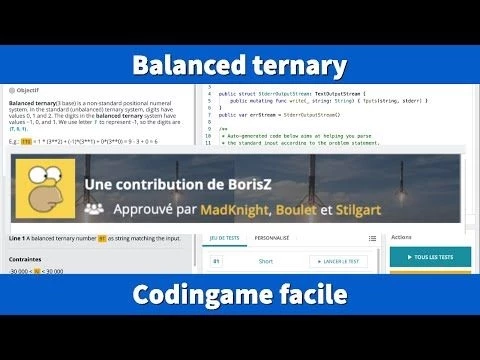 Codingame : Balanced ternary