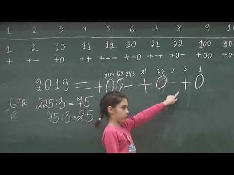 8 Начиная с младшего разряда, записываем 2019 в уравновешенной троичной системе