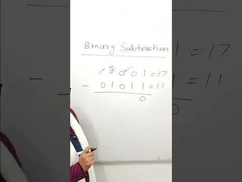 Binary Subtraction|#zeenathasanacademy