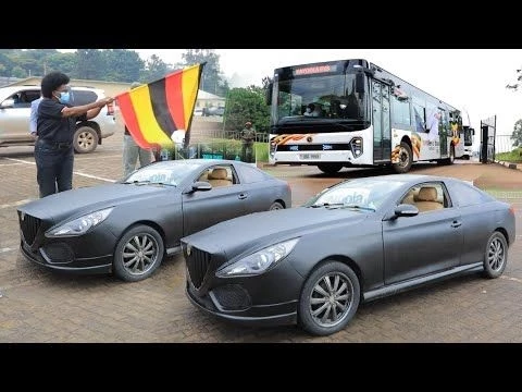 Africa#39;s most stylish Cars  buses Made in Uganda drive through Kampala City