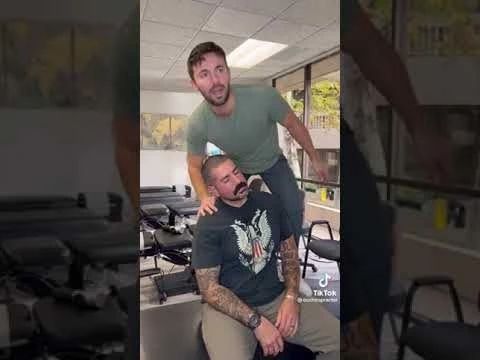 Military Vet gets WHOLE BODY chiropractic adjustment! #chiropractor #cracks #adjustment #shorts