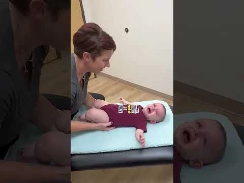 Babies first chiropractic adjustment #Pediatric #baby #viral