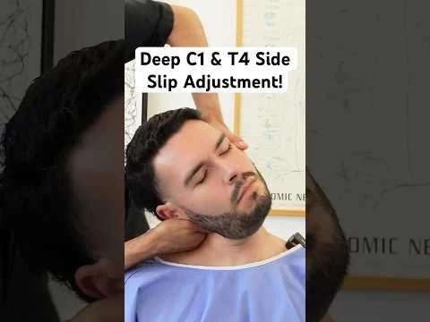 Deep C1 Atlas  T4 Side Slip #chiropractic #adjustment #shorts