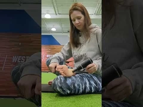Using a Mini Massage Gun for Foot and Ankle Rehab