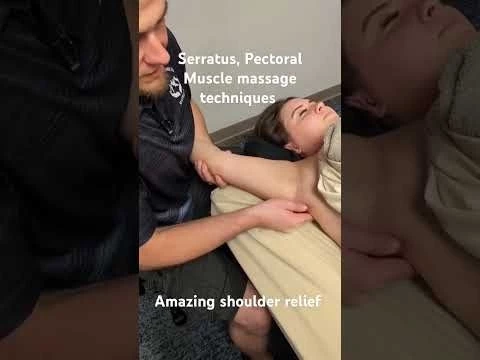 quot;Quick Serratus Anterior  Pectoral Massage Tips for Instant Relief!quot; #massagetherapist