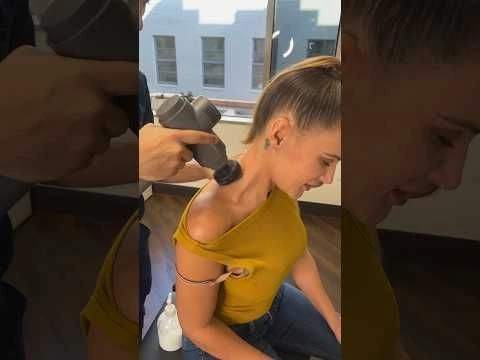 Neck and Upper Back Treatment with Heated Massage Gun by Best Chiropractor Dr. Ash #chiropractor
