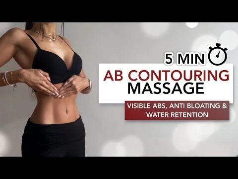 5 MIN AB CONTOURING MASSAGE | Get Toned Abs and Reduce Bloating  Water Retention | Eylem Abaci