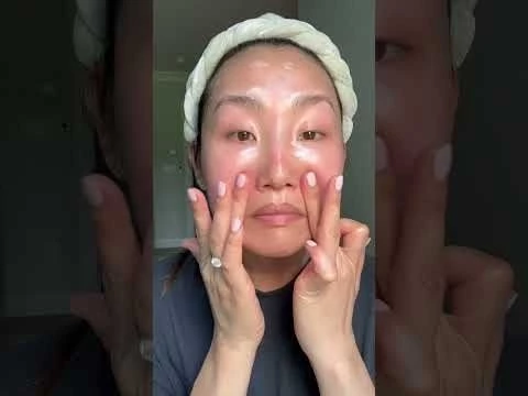 Five point facial massage for anti-aging  depuffing face #shorts #shortsvideo #antiagingskincare