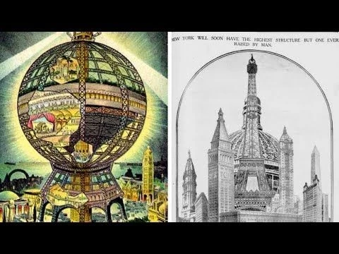 The 700 ft Friede Steel Sphere/Globe + New York Tunnels. Old and Rare photographs (39K Thank You)