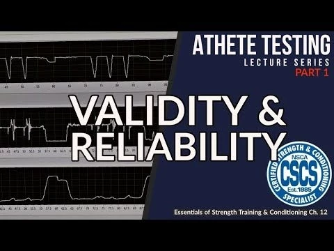 Performance Testing | Validity  Reliability | CSCS Chapter 12
