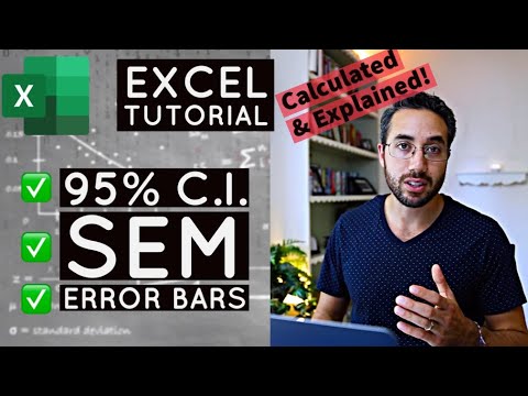Calculate Standard Error of the Mean, Custom Error Bars, and 95% Confidence Intervals in Excel