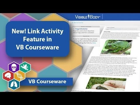 New! Link Activity Feature in Visible Body Courseware