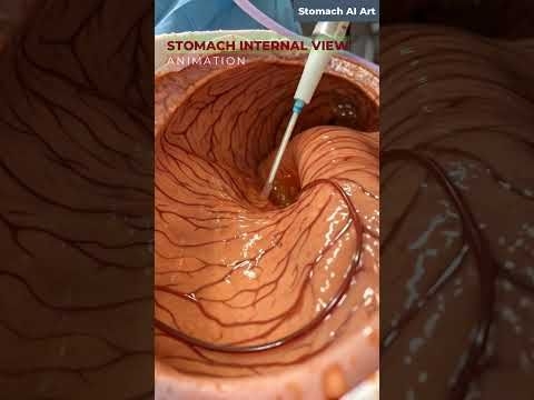 Stomach Internal View Animation | Digestive System | Human Anatomy | Stomach AI Art | 02