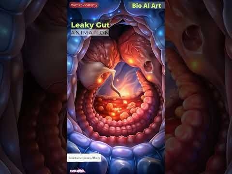 Leaky Gut Animation | Digestive System | Human Anatomy | Bio AI Art | 07