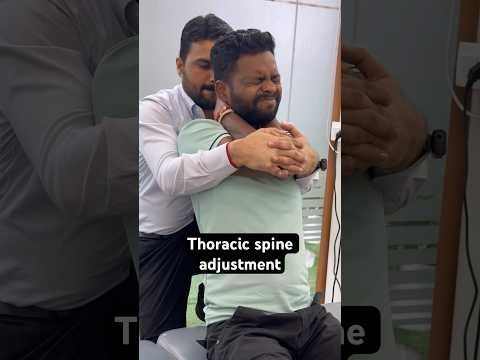 Thoracic spine pain adjustment #trend #ytshort