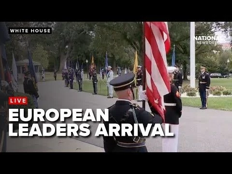 European leaders arrive at the White House for Zelenskyy meeting