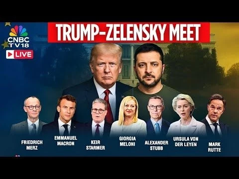 LIVE: Trump Meets Zelensky  EU Leaders At The White House After Trump-Putin Alaska Summit | N18G