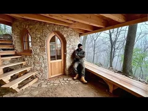 Man Builds DIY STONE CABIN Alone in the Forest | Start to Finish by @lesnoy_craft8607​