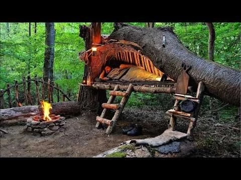Man Builds HIDDEN SHELTERS in Wilderness | Solo Survival by @HKoutdoors76