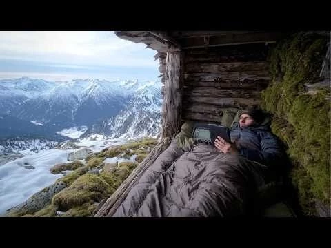 Man Builds Incredible OFF-GRID SHELTERS Alone Through Rain  Snow | Bushcraft by @BROTHER_WOOD_08
