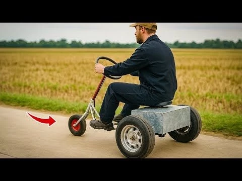 From a toy, a farmer created a wonderful car.