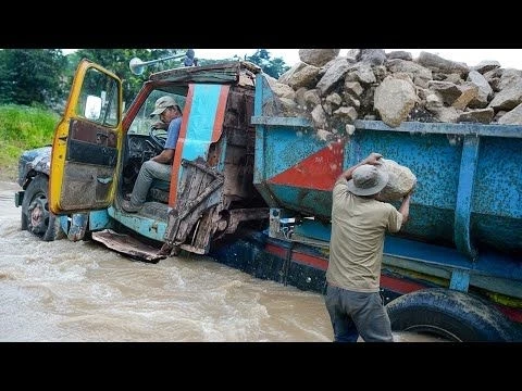 How They Still Transport Tons of River Stones with Rusted Soviet Truck
