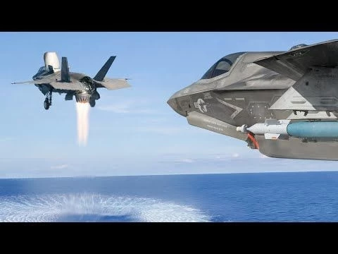 Hypnotic Process of Launching $130 Million F-35s Stealth Jet in Middle of The Ocean