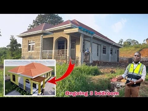 Building this Simple morden 3 bedroom house in lukwanga sentema