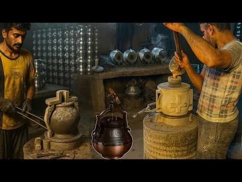 How Afghan Foundries Melt Scrap Iron Into Heavy Pressure Cookers | Amazing Afghan Casting Process