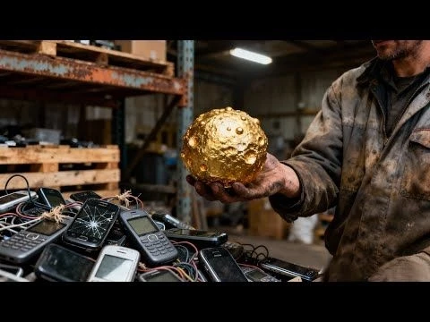 Gold mining process from old mobile phones | by @Mechanicalskils