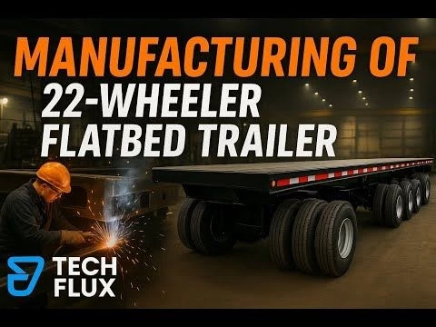 How the Manufacturing of a 22-Wheeler Flatbed Trailer made | by @Mechanicalskils